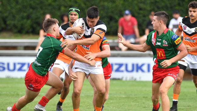 Easts player Marley Rudolph Under 16 Connell Cup rugby league match between Easts and Wynnum Manly. Saturday Make rch 20, 2021. Picture, John Gass