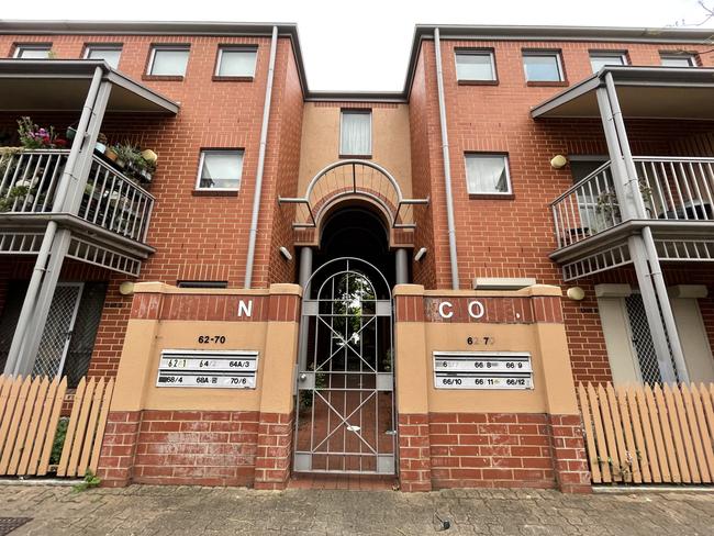 The Carrington Street apartment block in which Mr Anderson allegedly perpetrated the acts. Picture: Dylan Hogarth