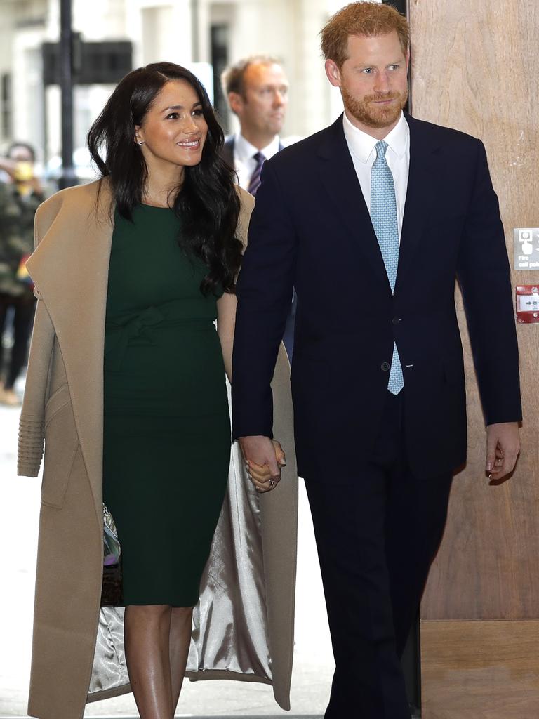 Harry and Meghan arriving at the WellChild Awards. Picture: AP Photo/Kirsty Wigglesworth