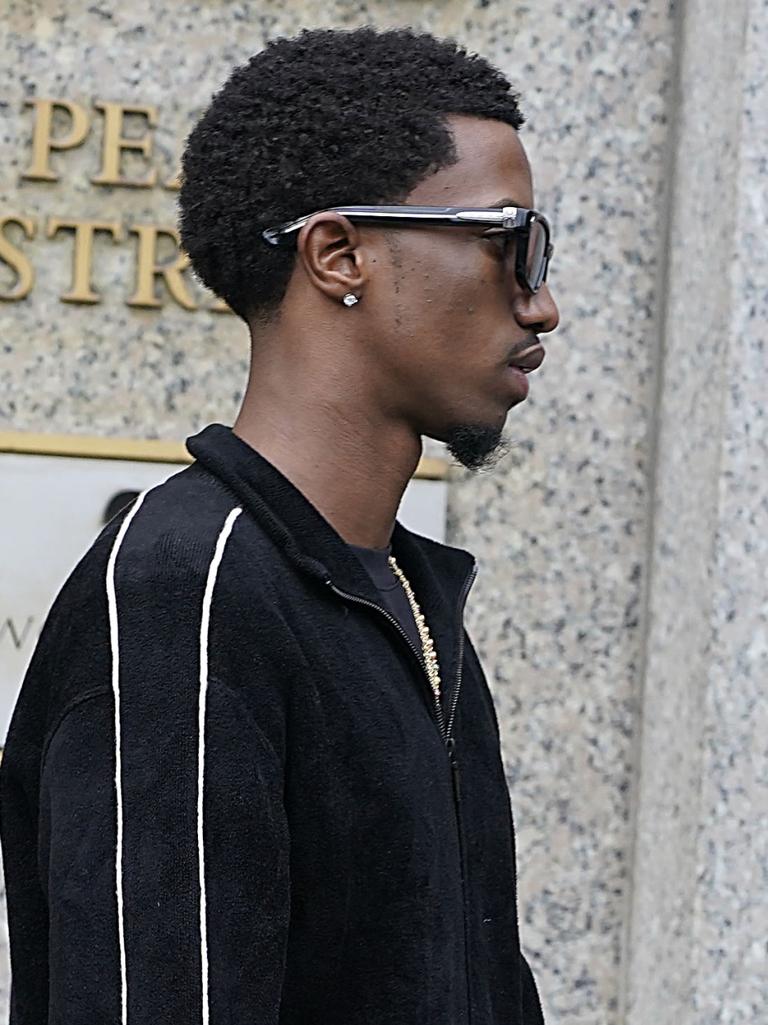 Son Christian Combs seen outside court after his father’s arrest. Picture: Getty Images