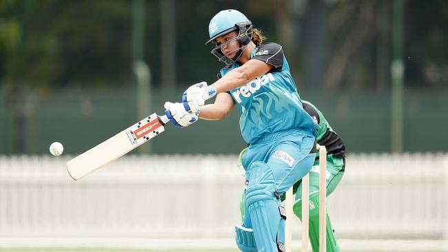 Ash Barty in action for the Heat at Junction Oval. Picture: Colleen Petch