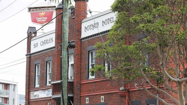 The Charles Hotham Hotel the day after a man died in an alleged stabbing. Picture: Alan Barber