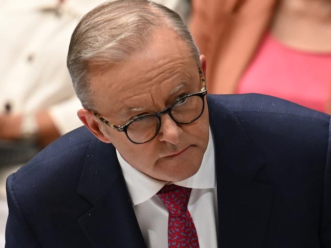 CANBERRA, AUSTRALIA, NewsWire Photos. FEBRUARY 15, 2024: Prime Minister Anthony Albanese during Question Time at Parliament House in Canberra. Picture: NCA NewsWire / Martin Ollman