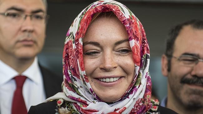 Lindsay Lohan wants to help the world’s refugees — with energy drinks? Picture: Kerem Kocalar/Anadolu Agency/Getty