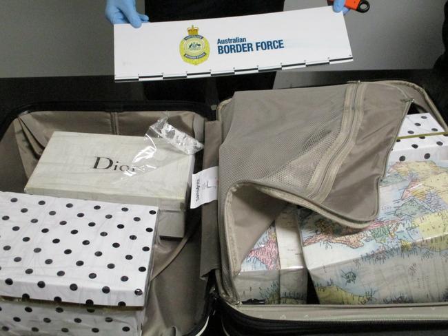 A suspected drug mule was charged after a $22 million ice bust at Melbourne Airport. Supplied: Australian Border Force