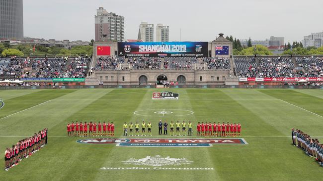 St Kilda Saints and Port Adelaide at Jiangwan Stadium in 2019. Photo: Michael Willson/AFL Photos