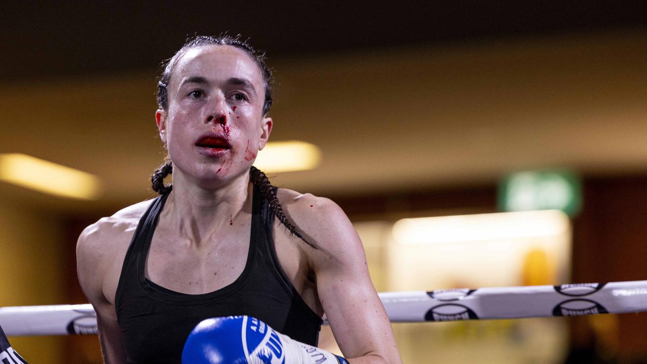 Claire Russell at the NT Fight Series XI at Ventia Stadium. Picture: Pema Tamang Pakhrin