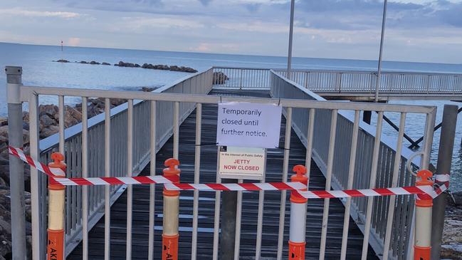 The Nightcliff Jetty has been temporarily closed after a routine inspection found there was safety issues. Picture: Sarah Matthews