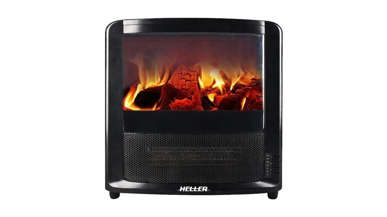 Heller 2000W Electric Fireplace. Image: Dick Smith.