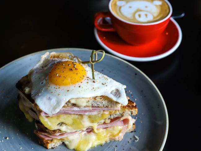 Social Brew Cafe’s Loaded Double Double, Croque Monsier. Picture: Jenifer Jagielski