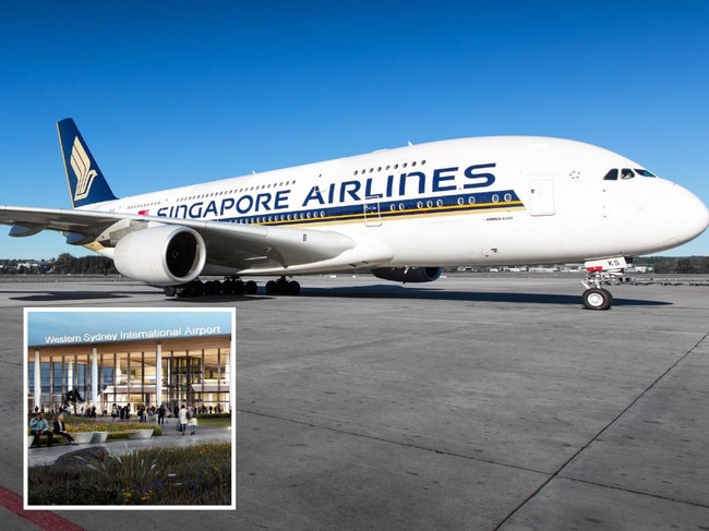 Zurich, Switzerland - December 27, 2009: Airplane Boeing 777-300 of Singapore Airlines departing Zurich airport.