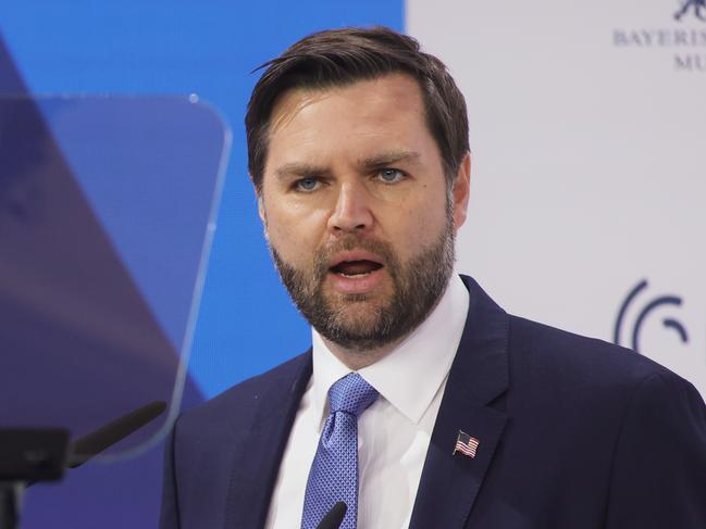 MUNICH, GERMANY - FEBRUARY 14:  US vice president JD Vance speaks during the 61st Munich Security Conference on February 14, 2025 in Munich, Germany. International defence and security leaders from around the world are gathering for the February 14-16 conference. (Photo by Johannes Simon/Getty Images)