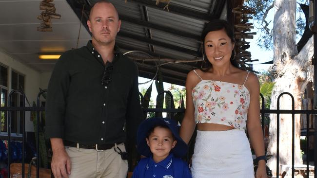 The O'Brien family at Mooloolaba State School. Picture: Eddie Franklin