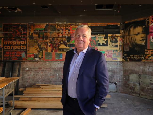 26/06/2019: Gerry Ryan, in the front bar of the Prince of Wales Hotel, which he is renovating in St Kilda. Stuart McEvoy/ The Australian.