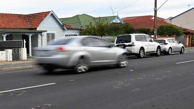 The scene at Addison Road in Rosewater where a pedestrian was struck by a car. Picture: Naomi Jellicoe