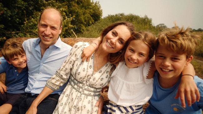 The family are showed at their most relaxed and informal. Picture: AFP.