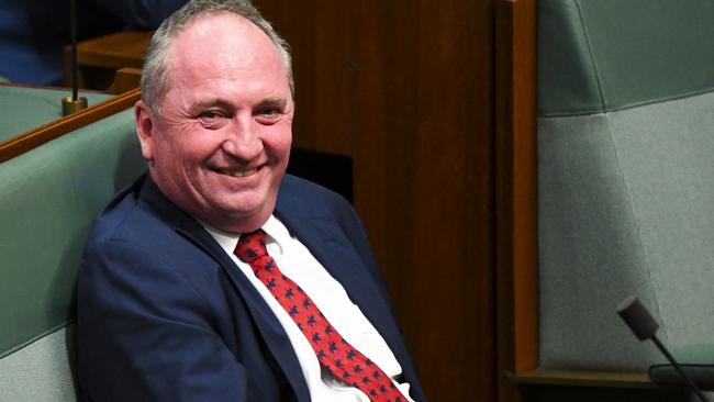 Newly-elected Nationals leader Barnaby Joyce during House of Representatives Question Time.