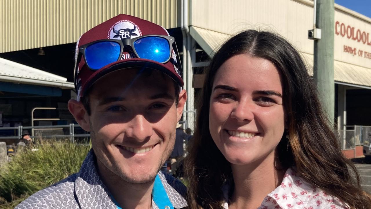 Hayden Jenkins and Ange Higgins enjoy People's Day at the 2023 Gympie Show.