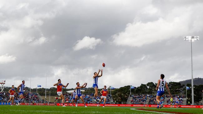 More than 7000 fans watched on as Brisbane defeated North Melbourne. Picture: Michael Willson/AFL Photos