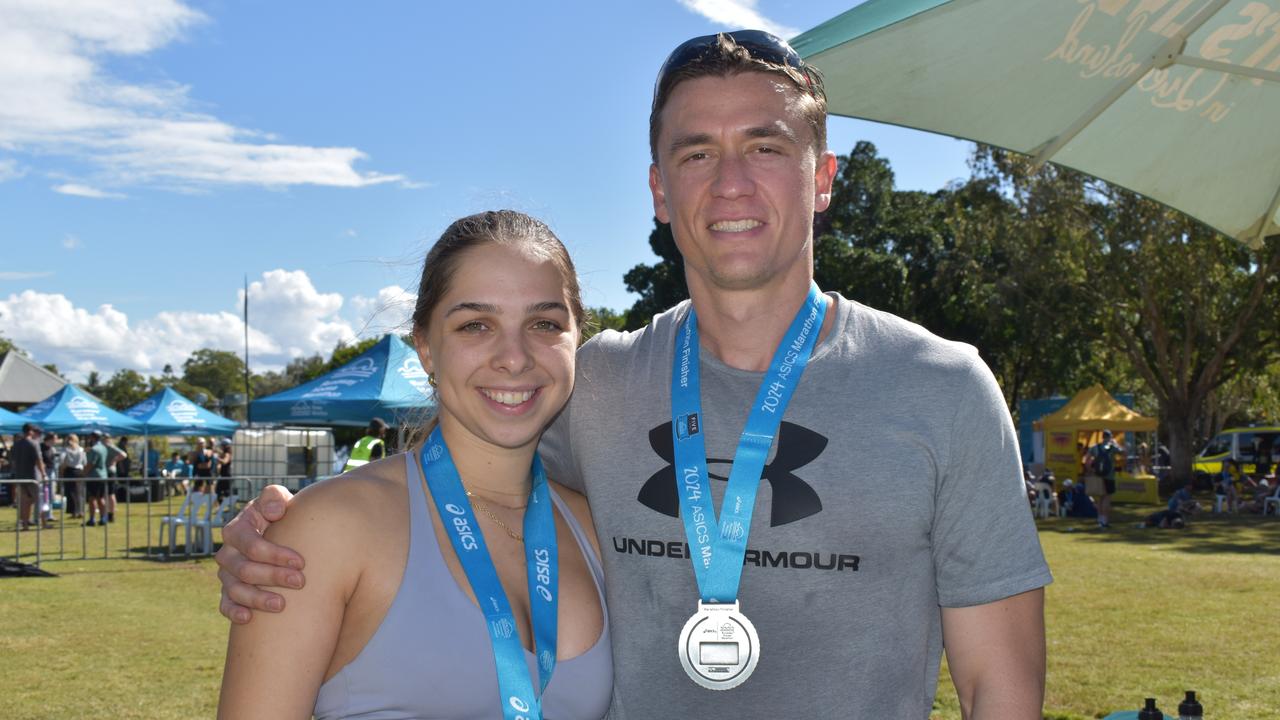Melanie Fortune and Ryan Bulman at the Noosa Marathon 2024.