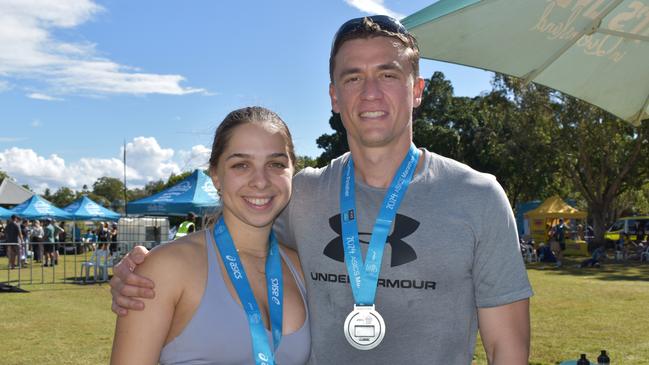 Melanie Fortune and Ryan Bulman at the Noosa Marathon 2024.