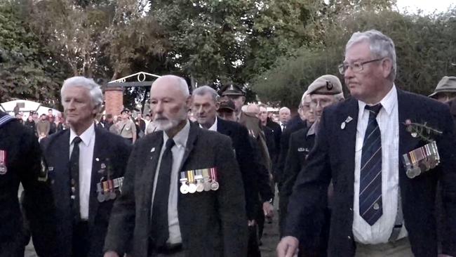 Anzac Day Dawn Service at Memorial Park, Grafton. Picture: Odessa Blain