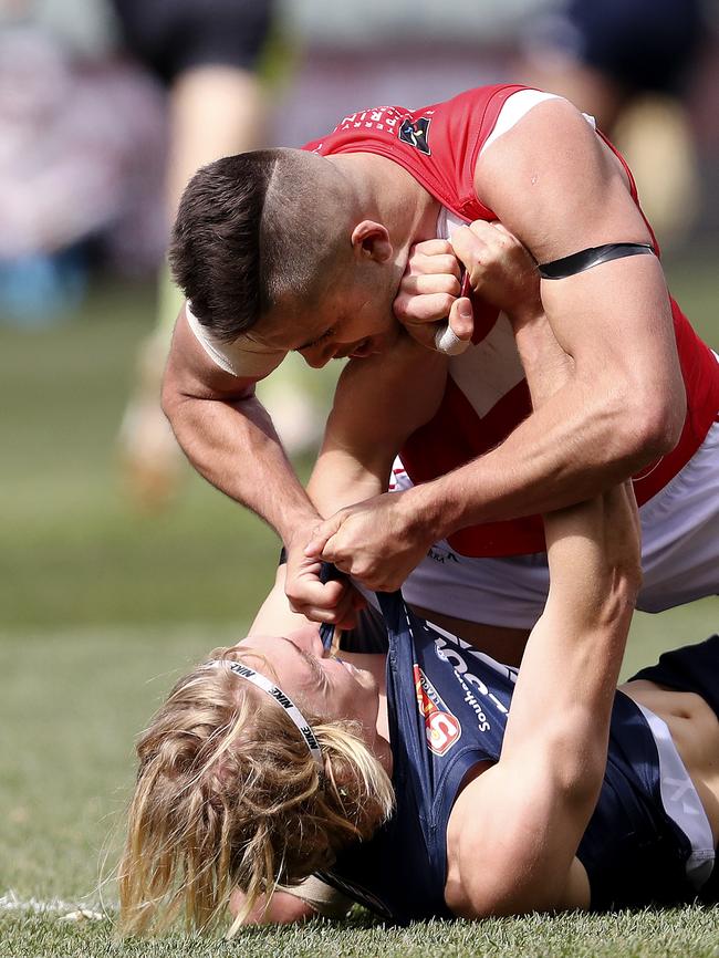 Robert Young and the Roosters got on top of the Panthers and Jaidan Kappler. Picture: Sarah Reed