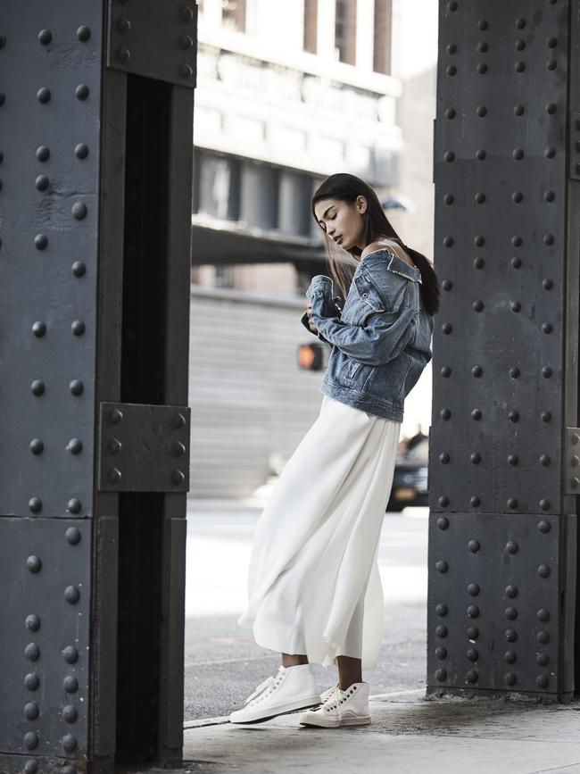 Gale wears G-Star RAW jacket, Christopher Esber dress. Picture: Max Papendieck