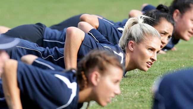 Allana Ferguson, in action at a Jillaroos camp, is a passionate Blues player.