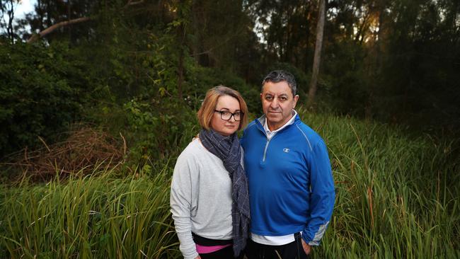 TEACHERS PET..12/7/18: Joe and Sandra Cimino at their home in Warriewood, Sydney.  Joe has recalled the concreting he has done at Chris and Lyn Dawson's old house at 2 Gilwinga Drive. It is suspected that Lyn's body may be buried in the "soft soil" that was covered by subsequent concreting renovations at the Dawson home. John Feder/The Australian.