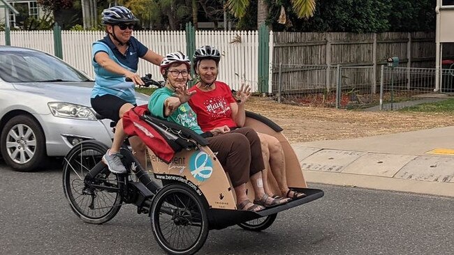 Dot and Sandy on the new Benevolent Living bikes.