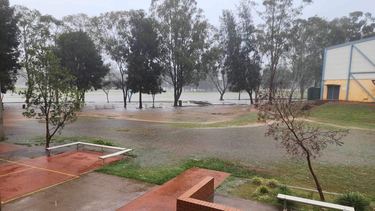 Kingaroy received heavy rain on Wednesday with reports of up to 100mm. Photo by Kingaroy State High School.