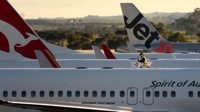 At any domestic airport in Australia you’ll see the same brands over and over again. There’s not much variety and very little competition. Picture: Nicole Garmston