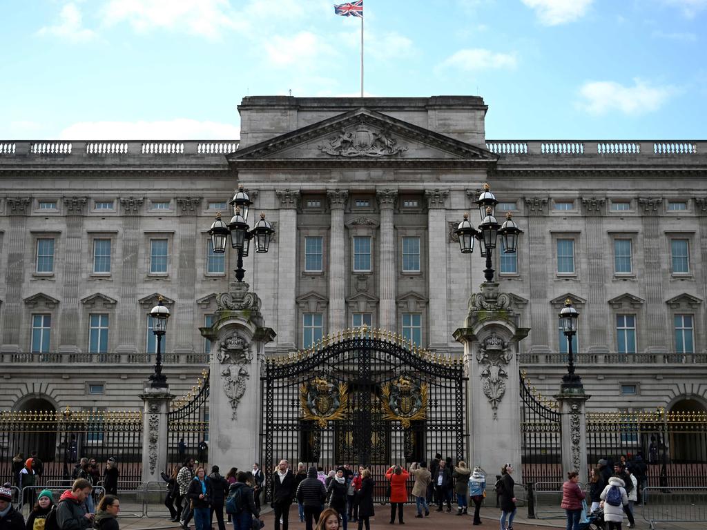 Tourists gather outside Buckingham Palace in London on January 10. Picture: Daniel Leal-Olivas