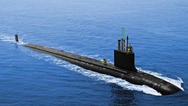 A US Navy Virginia-class nuclear-powered fast-attack submarine.