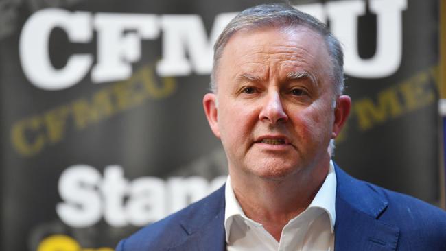 Opposition Leader Anthony Albanese at the launch of the McKell Institute report on Wage-Cutting Strategies in the Mining Industry. Picture: Tony martin