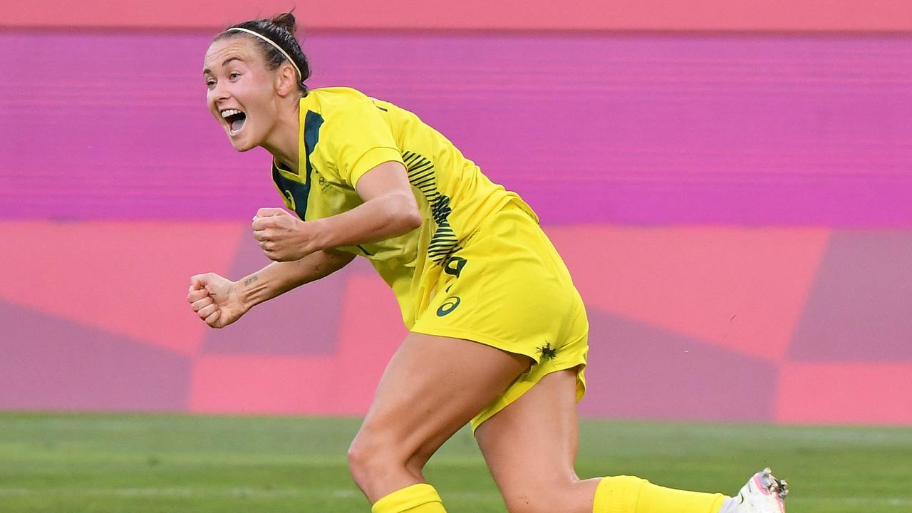 Caitlin Foord gave the Matildas cause for hope with a superb header.