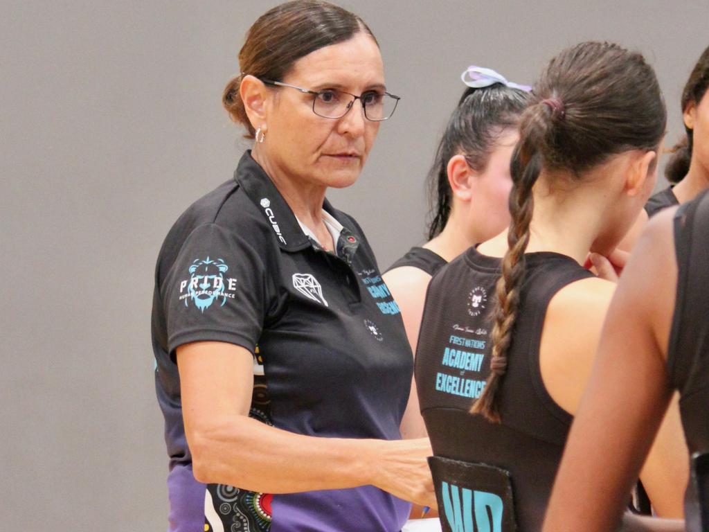 First Nations Academy of Excellence coach Sharon Finnan-White. Picture: Shaantel Hampson/TCNAI