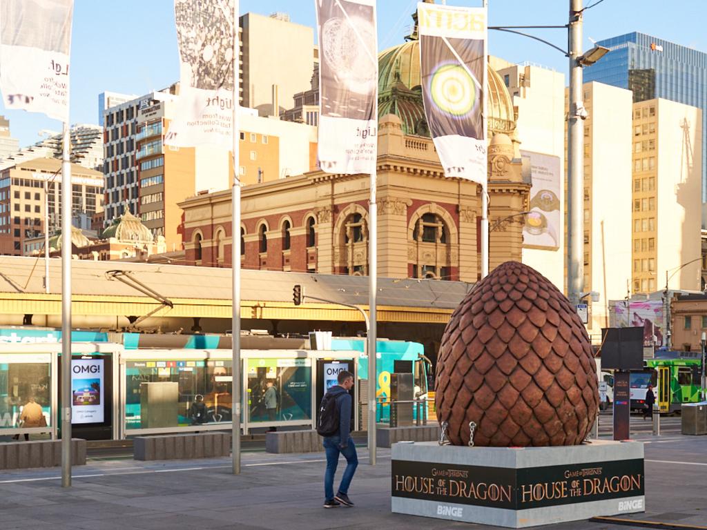 Giant Dragon Egg Emerges In Melbourne’s Federation Square 