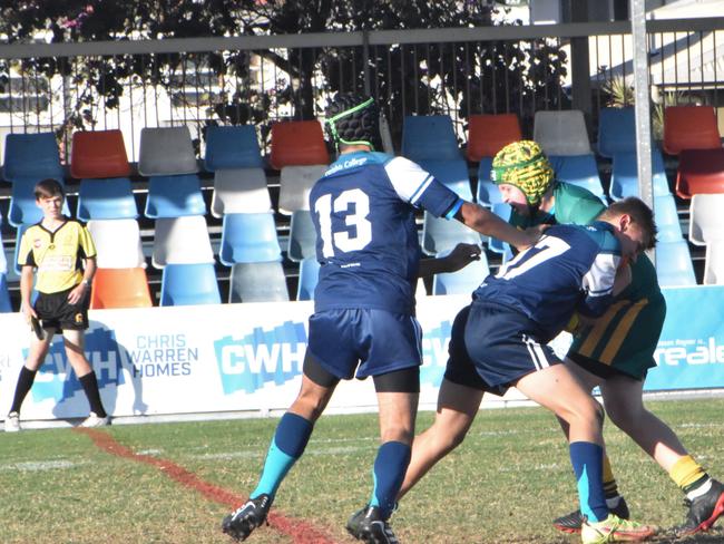 Rockhampton District Secondary Schools Rugby League grand finals, Year 7C, St Brendan’s College versus Heights College, Browne Park, September 7, 2022.