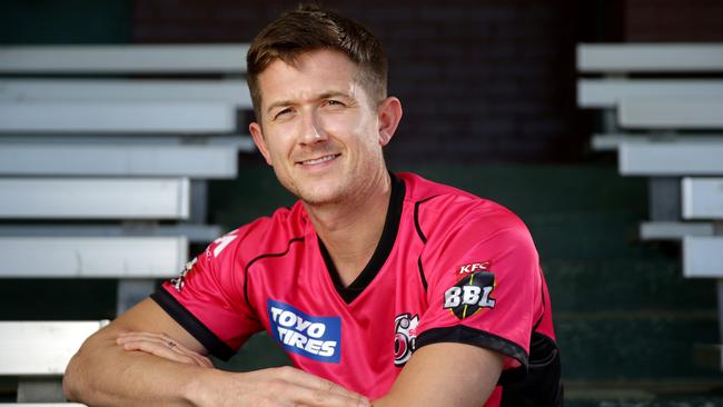 Joe Denley is the latest Englishman to sign with the Sydney Sixers. Pictured during a photo shoot at Coogee Oval. Picture: Jonathan Ng