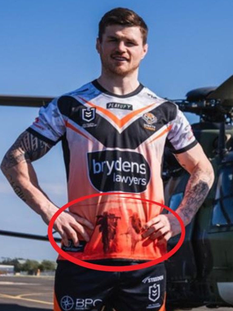Wests Tigers to re-design Anzac jersey amid furore over 'disrespectful'  detail