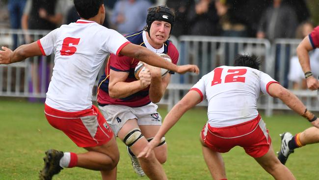 BSHS player Jack Anderson First XV GPS game between Ipswich and BSHS Saturday August 13, 2022. Picture, John Gass