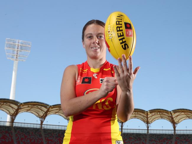 Gold Coast Suns forward Jamie Stanton returned from a serious ACL injury to become one of the best players in the AFLW competition. Picture Glenn Hampson