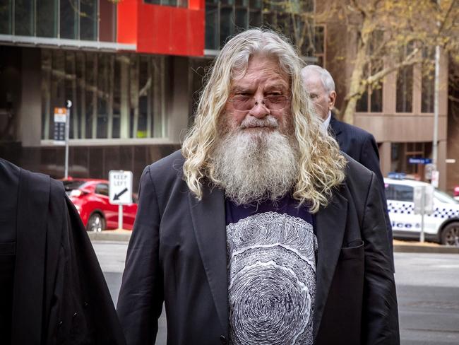 Geoff Clark arrives at the County Court in Melbourne. Picture: Tamati Smith.