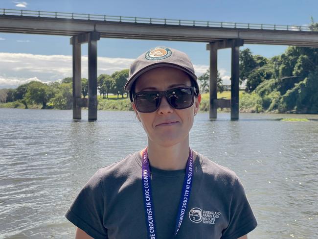 Mackay. Senior Wildlife Officer in Mackay Jane Burns warns the public a croc has been spotted in the Pioneer River past the Dumbleton Weir. Photo: Fergus Gregg