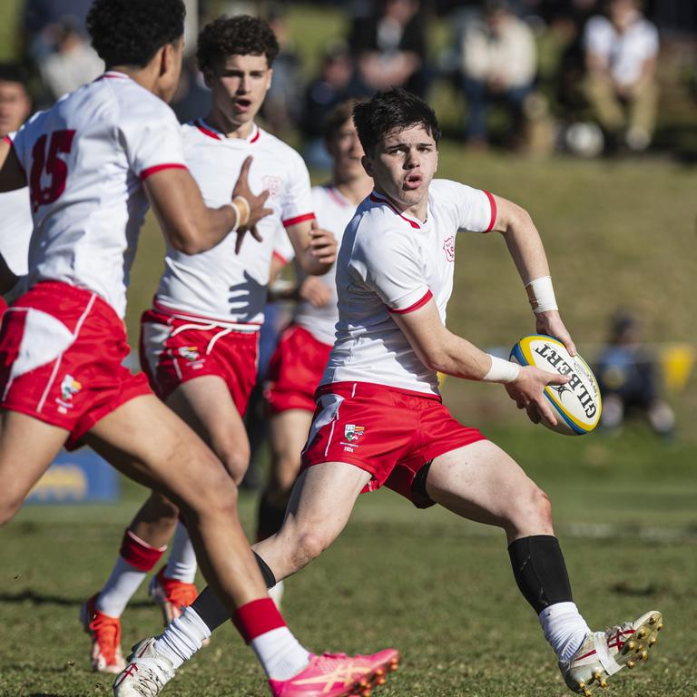 James Grey for Ipswich Grammar School 1st XV against Toowoomba Grammar School 1st XV in GPS Queensland Rugby round two at TGS Old Boys Oval, Saturday, July 20, 2024. Picture: Kevin Farmer