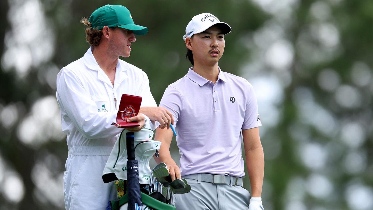 Min Woo Lee finished strongly at Augusta. Picture: Andrew Redington / Getty images North America / Getty Images via AFP