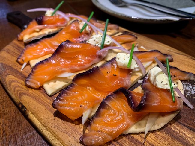 Jack &amp; Knife’S Blueberry and gin-cured salmon. Picture: Jenifer Jagielski