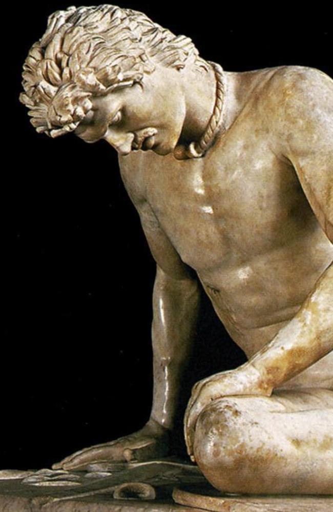 The dying Gaul ... This Roman marble statue was made to celebrate a victory over a Celtic tribe. It shows the distinctive torc worn by the Celts about their necks. Source: Supplied